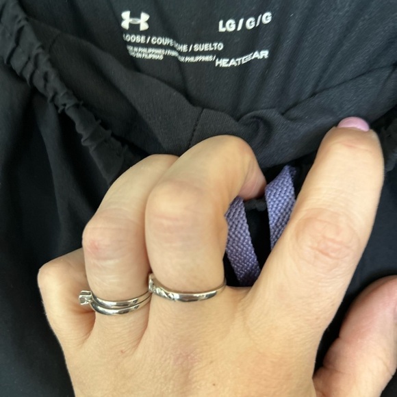 Under Armour Women's Speed Stride Black and Purple Large - Picture 6 of 11